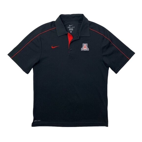 Nike Arizona Wildcats Shirt Mens S Small Black Dri Fit Performance Golf Polo - Picture 1 of 13